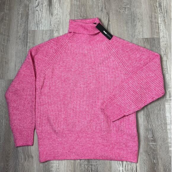 Fashion Nova NWT Clover Pink Chunky Knit Turtleneck Sweater Women’s 1X - Picture 3 of 12
